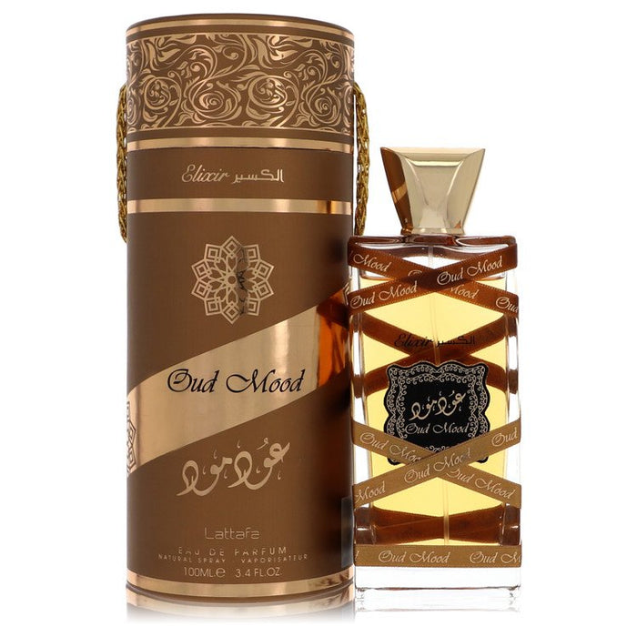 Lattafa Oud Mood Elixir by Lattafa Eau De Parfum Spray (Unisex) 3.4 oz for Men by Avera Group