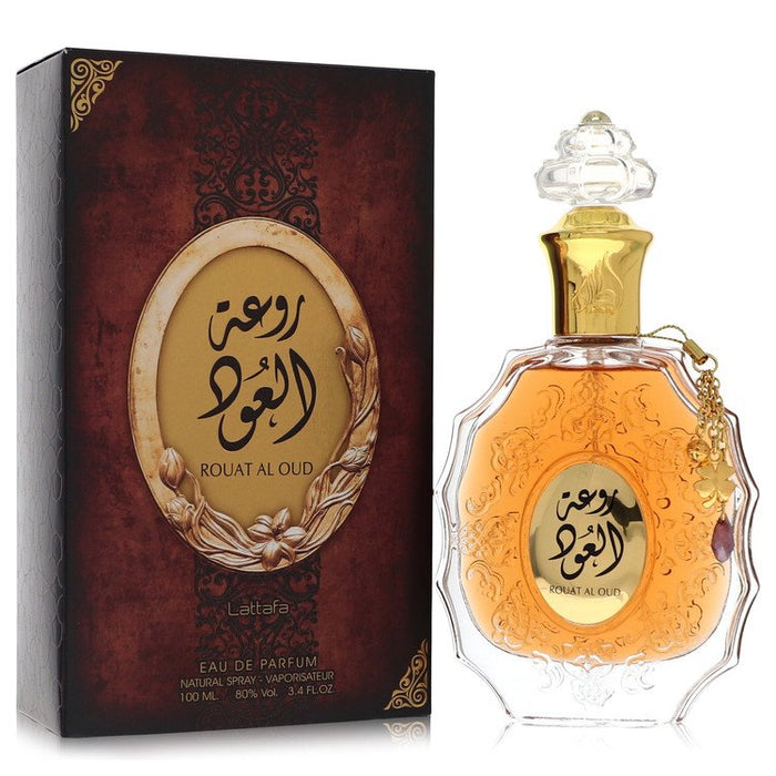 Lattafa Rouat Al Oud by Lattafa Eau De Parfum Spray (Unisex) 3.4 oz for Men by Avera Group