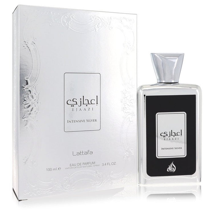 Lattafa Ejaazi Intensive Silver by Lattafa Eau De Parfum Spray (Unisex) 3.4 oz for Women by Avera Group