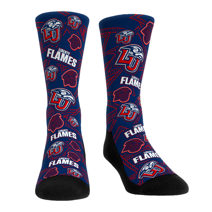Liberty Flames - Microdot All-Over by Rock 'Em Socks