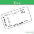 Sublimation License Plate Blank - White Gloss 12"x6" by INNOSUB USA by INNOSUB USA