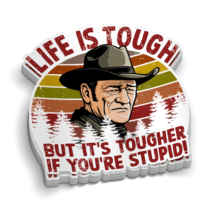 Life Is Tough Hard Hat Decal by Armed American Supply