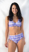 California Waves Juniors High-Waist Bikini Swim Bottom by Vanessa Jane
