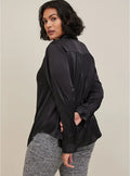 LoveFire Trendy Plus Size Hammered-Satin Button-Down Blouse by Vanessa Jane