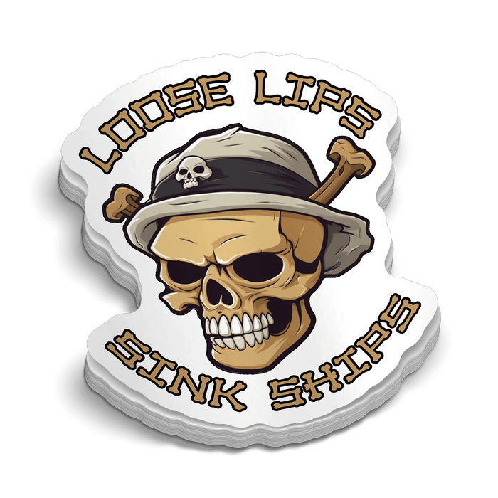 Loose Lips Hard Hat Decal by Armed American Supply