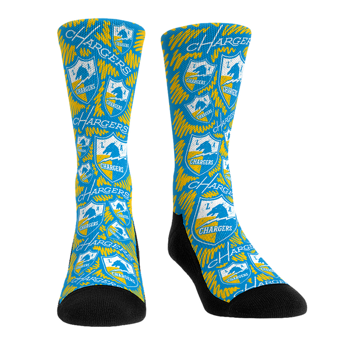 Los Angeles Chargers - Throwback Logo Sketch by Rock 'Em Socks