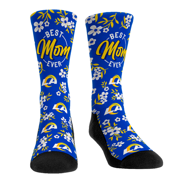 Los Angeles Rams - Best Mom Floral by Rock 'Em Socks