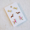 Lovely Fur Friend Earring Set Of 3