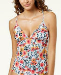Hula Honey Juniors Such a Fleury Printed Cross-Back Tankini by Vanessa Jane