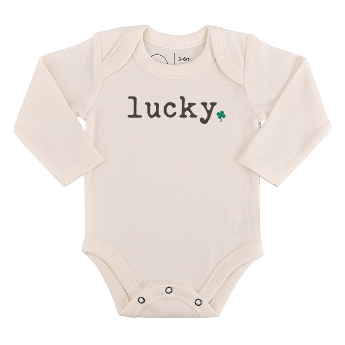 long sleeve graphic bodysuit | lucky by Finn + Emma