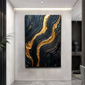 Modern Golden Lave Flow Wall Art by Tailored Canvases