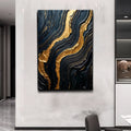 Modern Golden Lave Flow Wall Art by Tailored Canvases