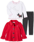 Kids Headquarters Toddler Girls 3-Pc Collared Set, Size 2T by Vanessa Jane