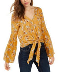 Polly & Esther Juniors Tie-Front Bell-Sleeve Top by Vanessa Jane