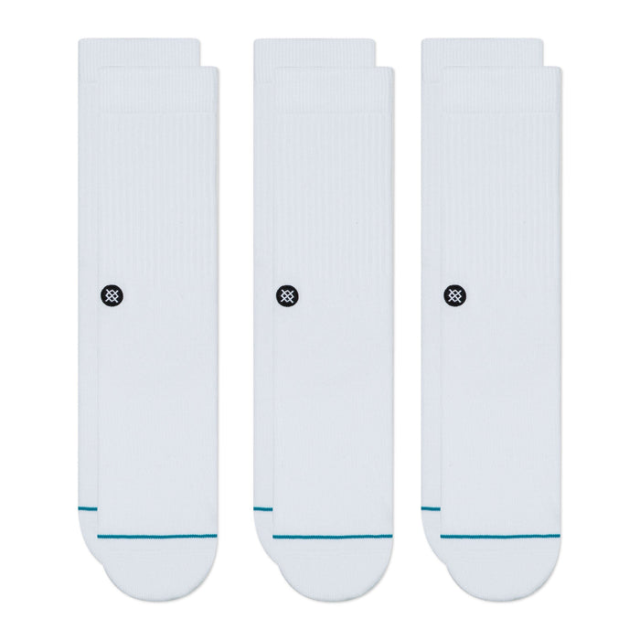 Stance Icon 3-Pack Socks - White