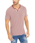 Inc Mens Stripe Split-Neck T-Shirt by Vanessa Jane