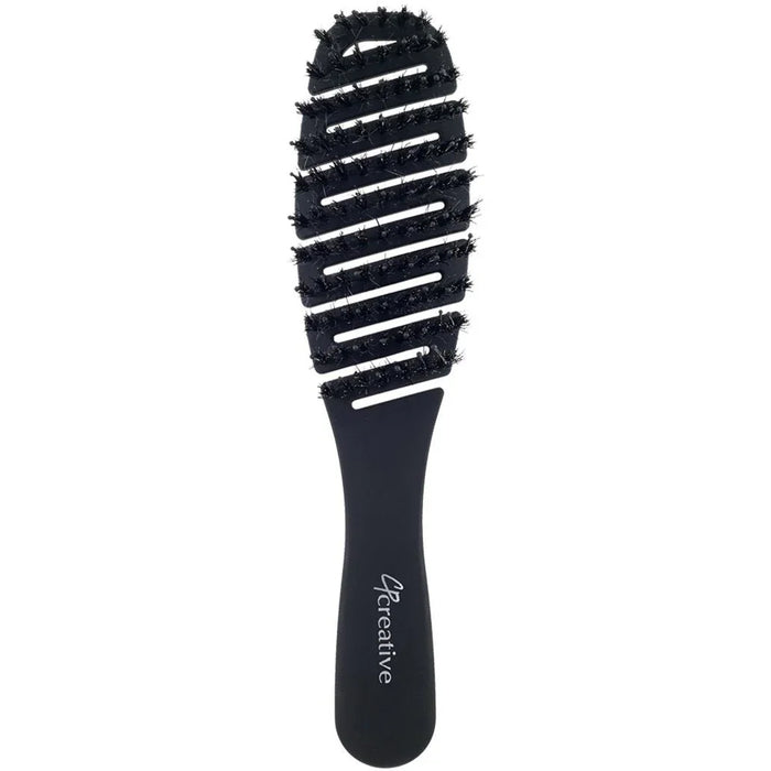 Flexvent Petite Mixed Bristle Vent Brush Boar & Nylon Pins Black by Pasteur Pharmacy