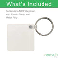 Sublimation Printing MDF Keychain Blank - 2 Sided | Custom Keychain | Sublimation Keychain | Heat Transfer Keychain by INNOSUB USA by INNOSUB USA