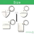 Sublimation Printing MDF Keychain Blank - 2 Sided | Custom Keychain | Sublimation Keychain | Heat Transfer Keychain by INNOSUB USA by INNOSUB USA
