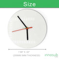 Sublimation MDF Wall Clock Blanks | 8" & 12" | by INNOSUB USA by INNOSUB USA