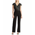 Lauren by Womens Belted Glitter Jumpsuit, Size 6 by Vanessa Jane