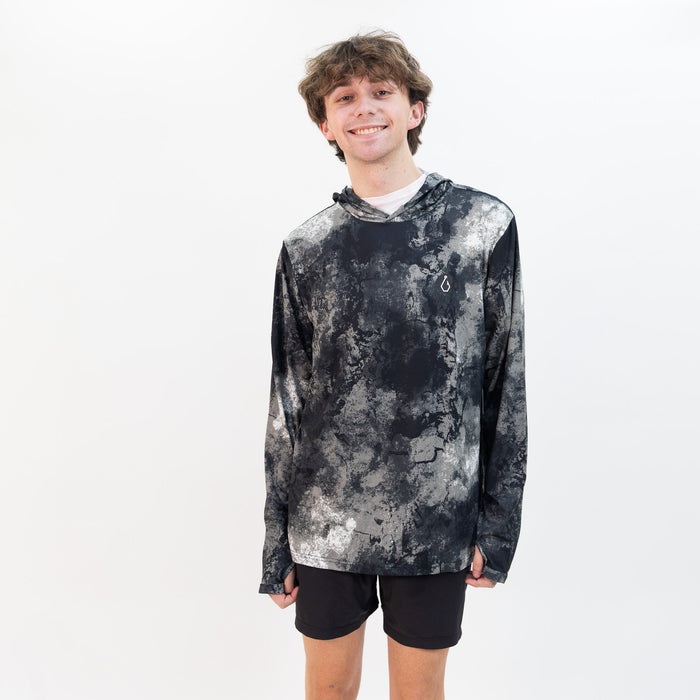 Volcom Surf Vitals Stack Hooded Long Sleeve Shirt - Black by Swell-O-Phonic