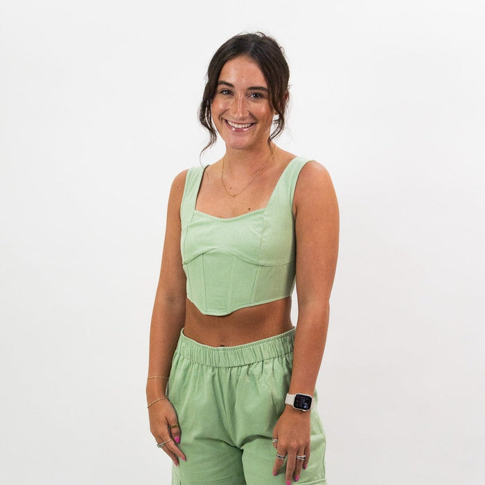 Baevely Bustier Corset Top - Green by Swell-O-Phonic
