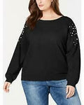International Concepts Embellished Balloon-Sleeve Sweater by Vanessa Jane