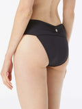 Michael Michael Kors Gathered-Waist Euro Bikini Bottom, Size Medium by Vanessa Jane