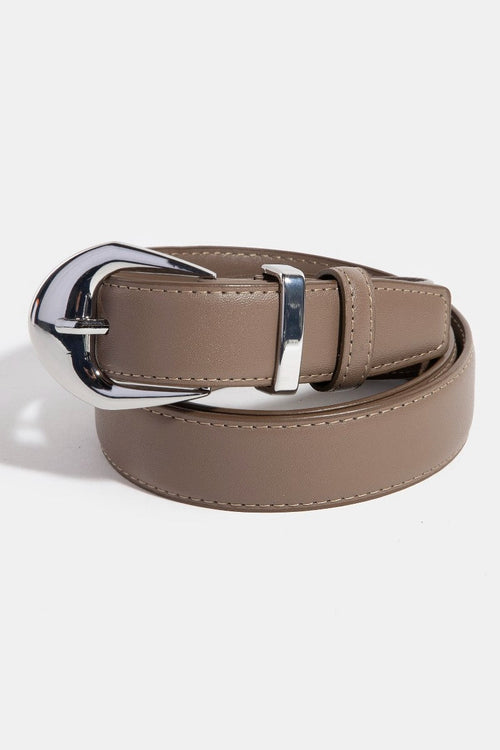 Double Stitch Leather Belt by Boutique 23