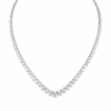 14K White Gold Lab Grown Diamond Riviera Necklace