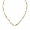 14K Yellow Gold Lab Grown Diamond Riviera Necklace