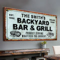 Backyard Bar & Grill Sign XXIV by Tailored Canvases