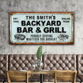 Backyard Bar & Grill Sign XXIV by Tailored Canvases