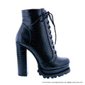 Monica - Black Croc {To be on the safe size Order 1/2 Size Larger} by The House of Stylez
