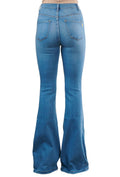 {MP1824} Exposed Knee Wide Jeans -33" inseam by The House of Stylez