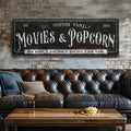 Personalized Movies & Popcorn Sign II by Tailored Canvases