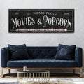 Personalized Movies & Popcorn Sign II by Tailored Canvases