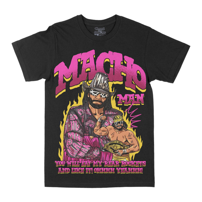 Macho Man "Rear Rockets" Graphic Tee by Obsessed with graphic tees
