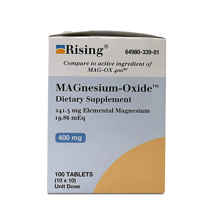 Tablet Rising Magnesium Oxide 400MG 100 Tablets by Pasteur Pharmacy