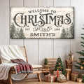 Family Welcome To Christmas Sign III by Tailored Canvases