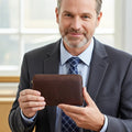 Cambridge Full-Grain Leather Double-Zip Travel Organizer Wallet by MiamiLeathers.com