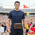 Full-Grain Crazy Horse Leather Waist Bag – Crossbody Travel Waist Pack by MiamiLeathers.com