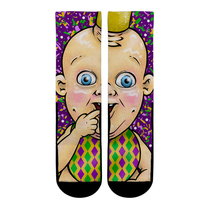 Mardi Gras - King Cake Baby by Rock 'Em Socks