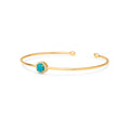 Maria 14K Gold Diamond and Turquoise Bangle by Christina Greene