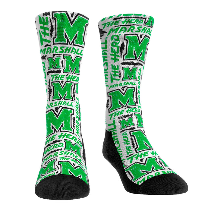 Marshall Thundering Herd - Logo Sketch by Rock 'Em Socks