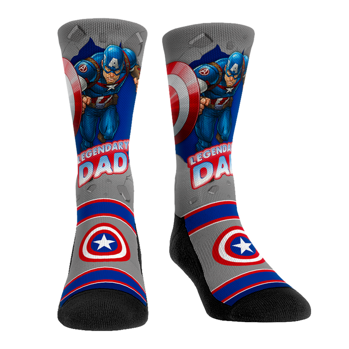 Captain America - Legendary Dad by Rock 'Em Socks