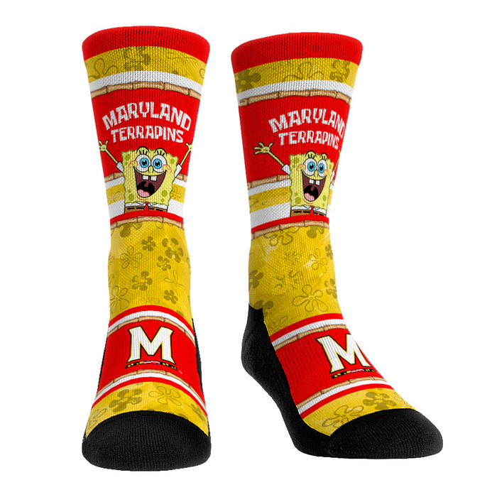 Maryland Terrapins - SpongeBob SquarePants Tiki Stripe by Rock 'Em Socks