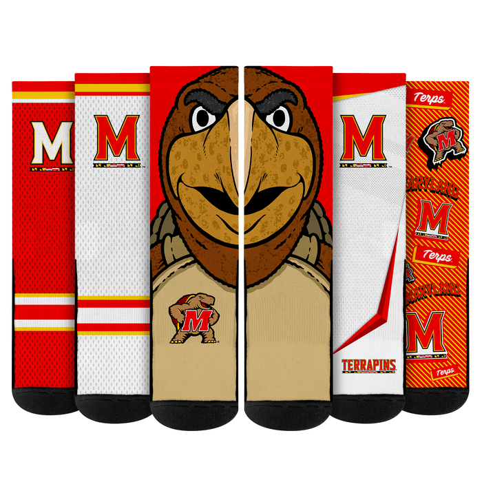 Maryland Terrapins - Super Fan Bundle 5-Pack by Rock 'Em Socks