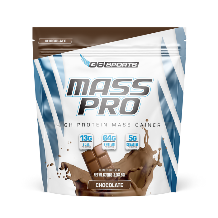 G6 Sports Mass Pro High Protein Mass Gainer — Chocolate, 6.76 lbs (Best By 10/2026) by Price Is Right Miami